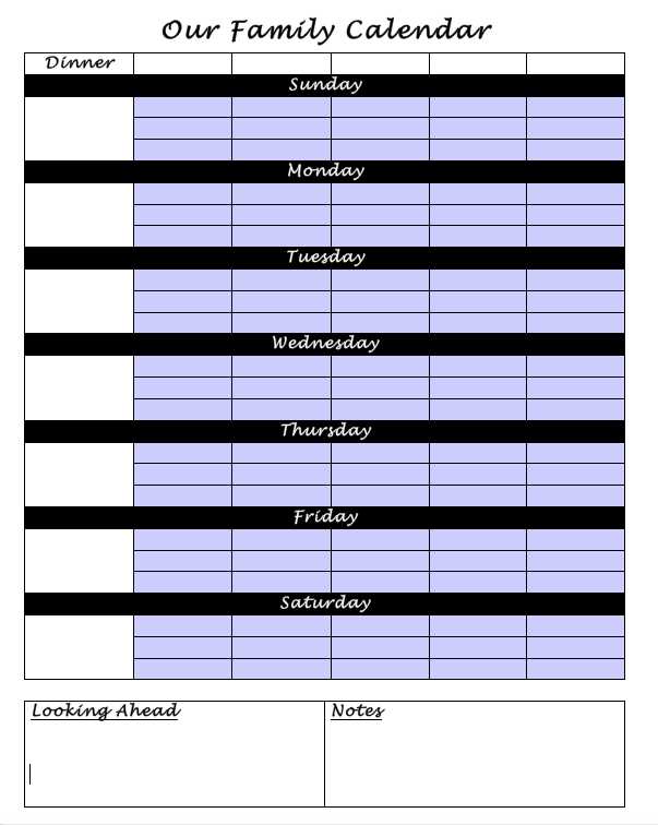 tutoring calendar template