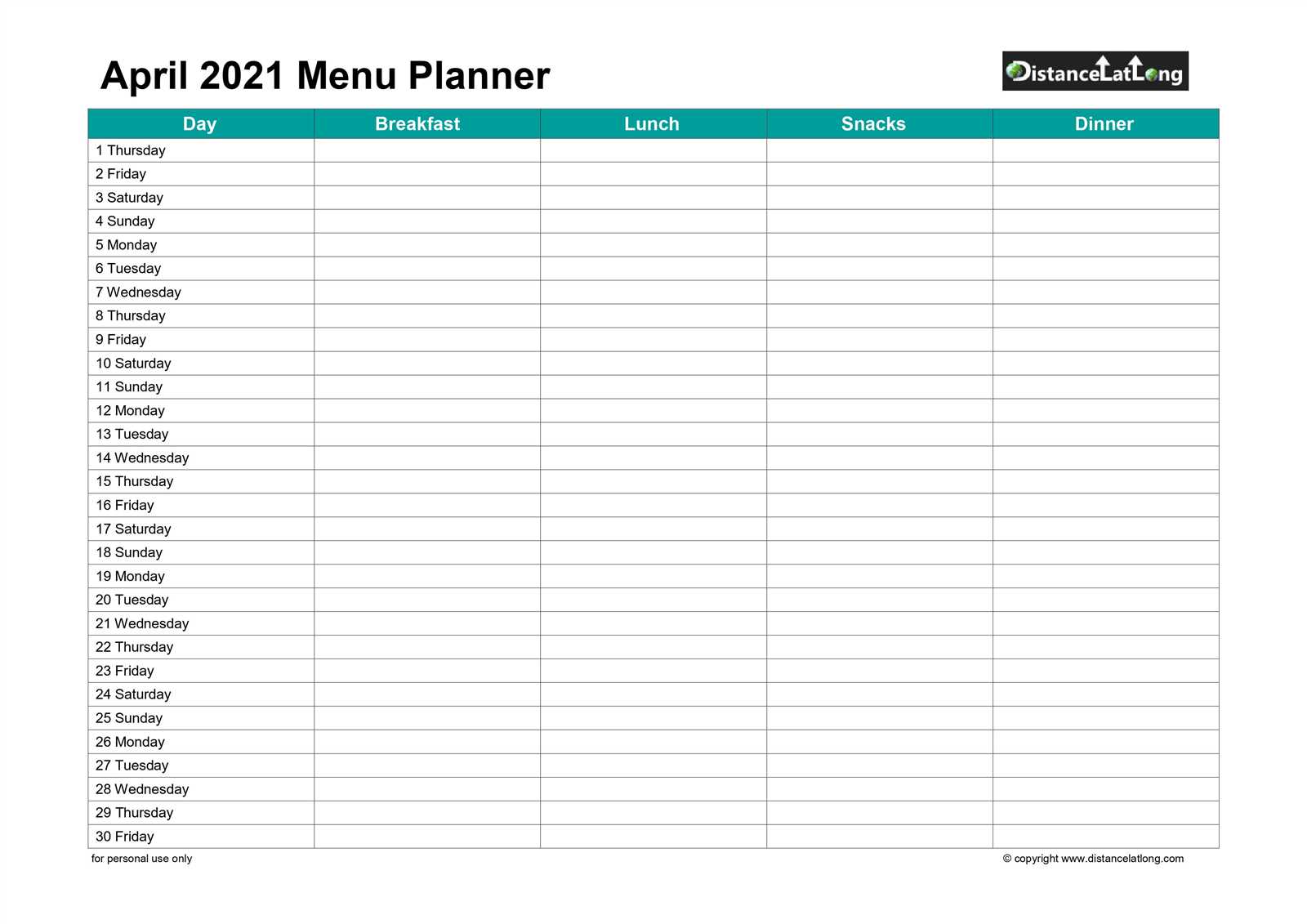 orientation calendar template