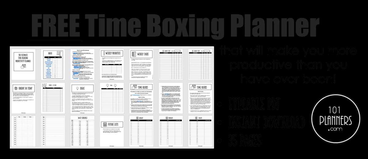 timebox calendar template