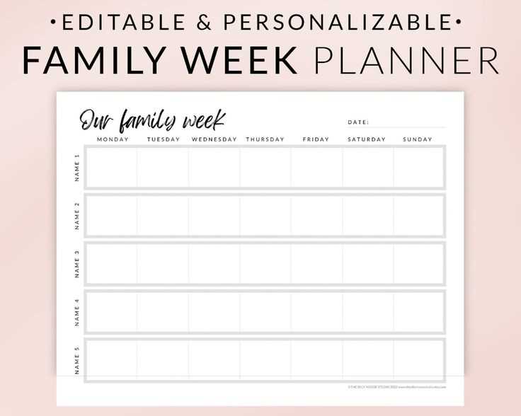 family calendar template free