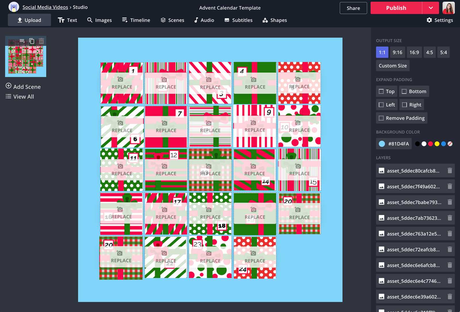 digital advent calendar template