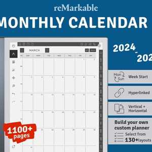 free calendar template for remarkable 2