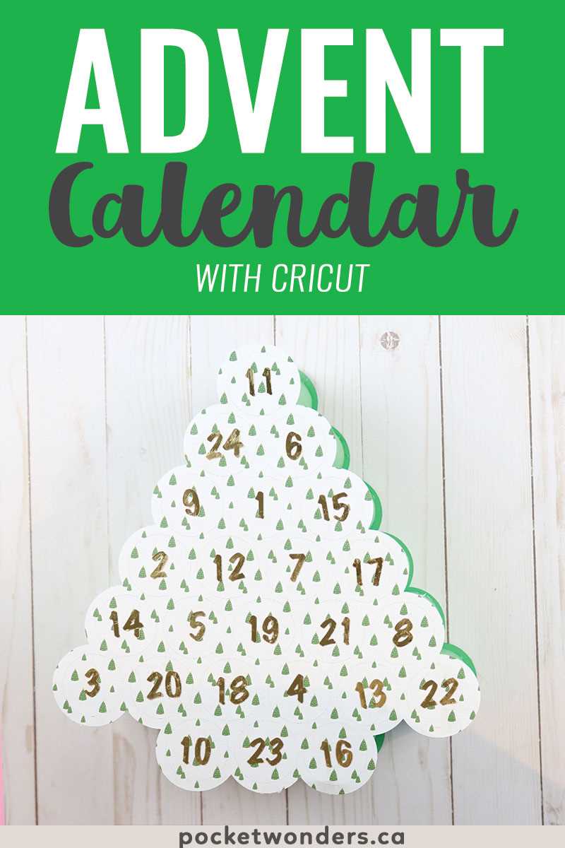 advent calendar template cricut