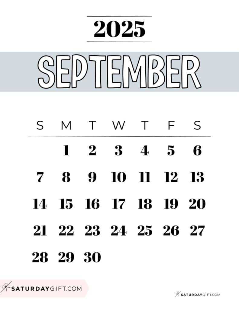 calendar template september