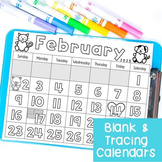 blank february calendar template