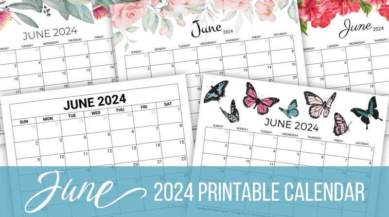 free june calendar template