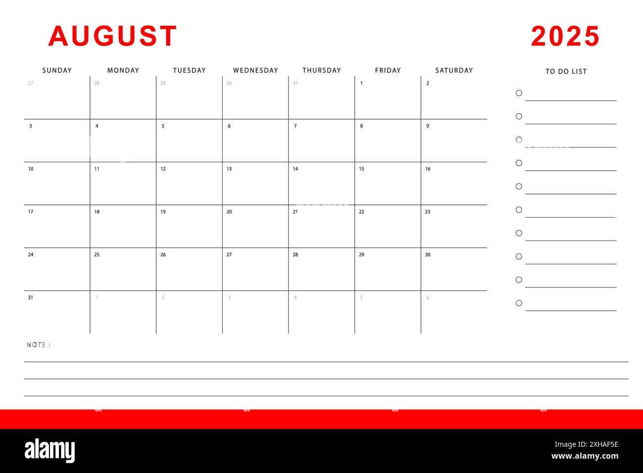 august 2025 template calendar