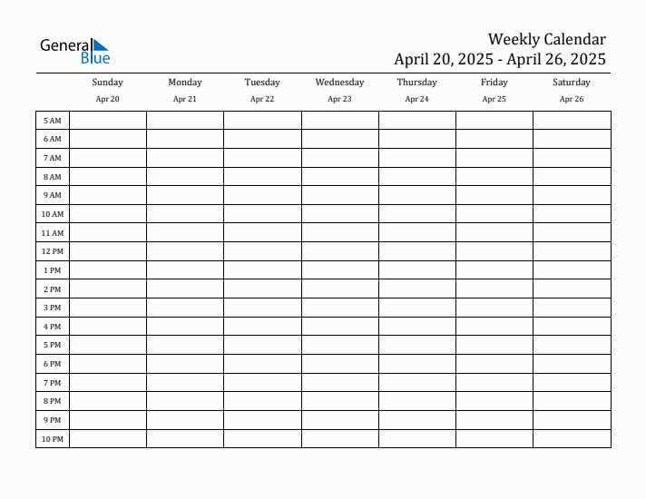 daily appointment calendar template 2025