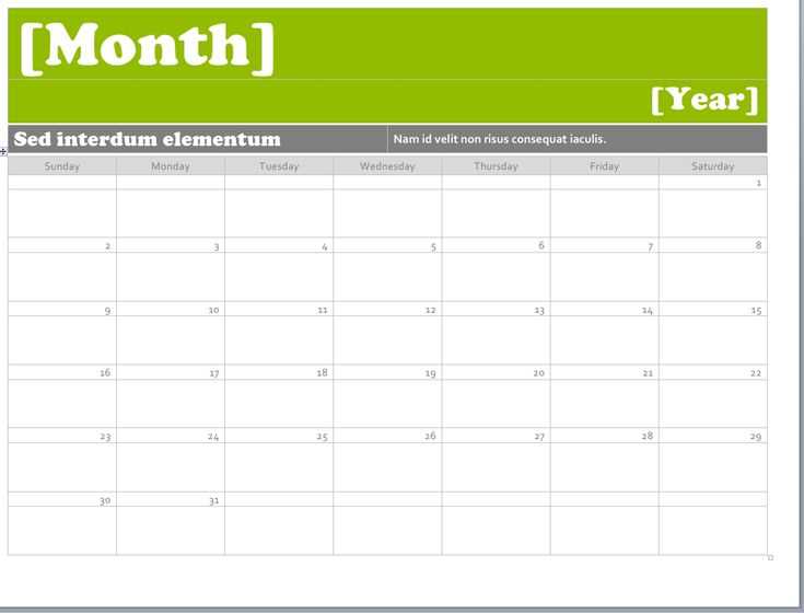 microsoft 365 calendar templates