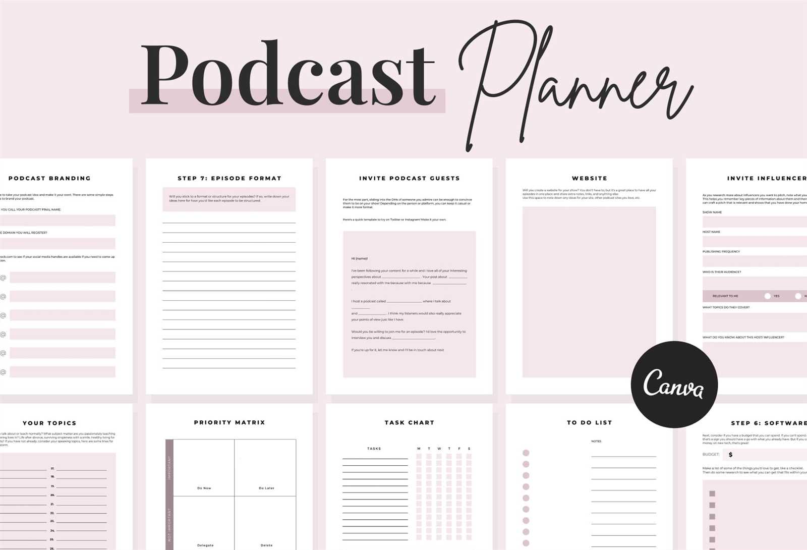 podcast calendar template