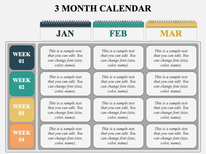 powerpoint calendar slide template