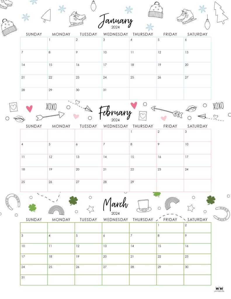 3 month planning calendar template