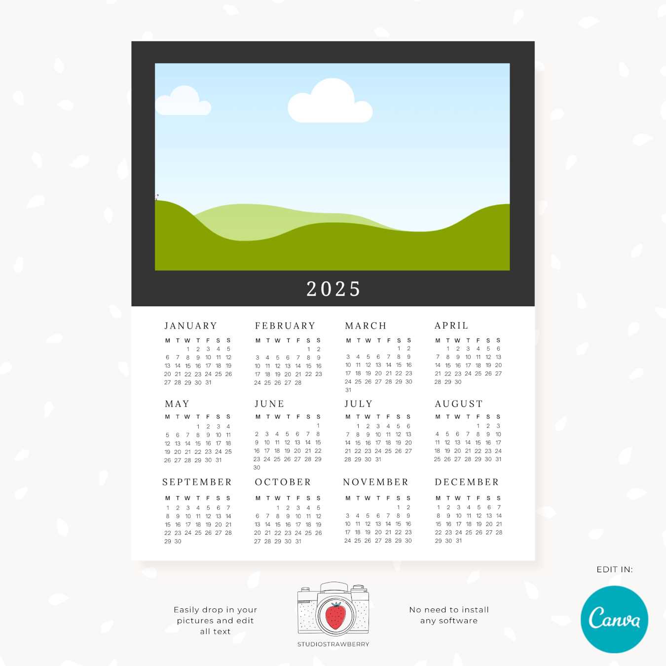 full size calendar template