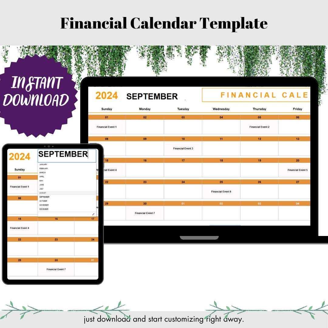 financial close calendar template