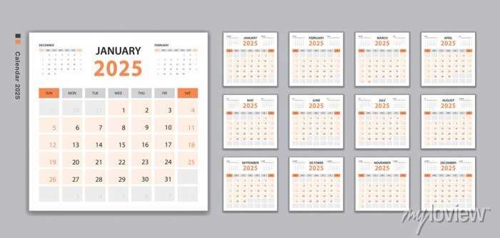 calendar 2025 design template