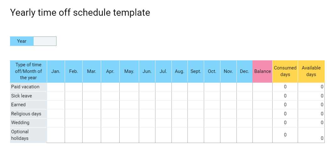 calendar template with hours