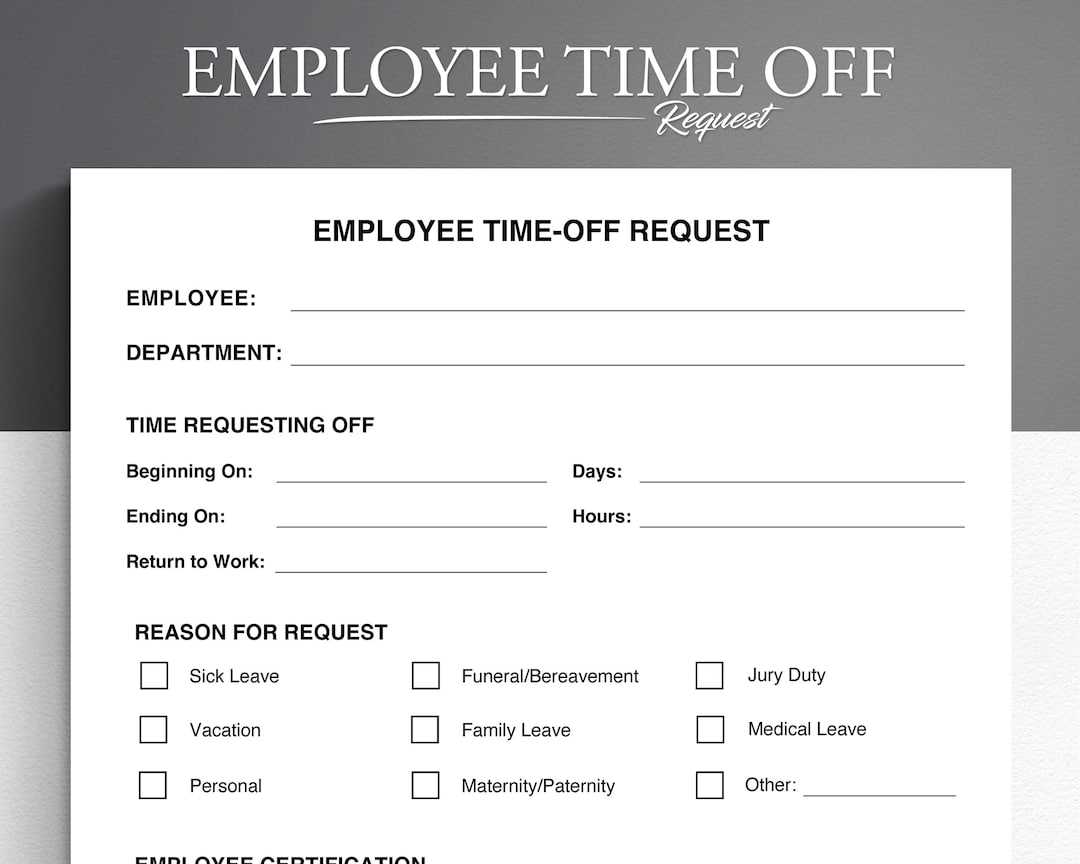 employee request off calendar template