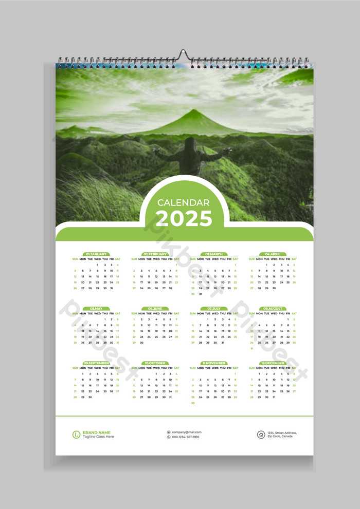 template of calendar 2025