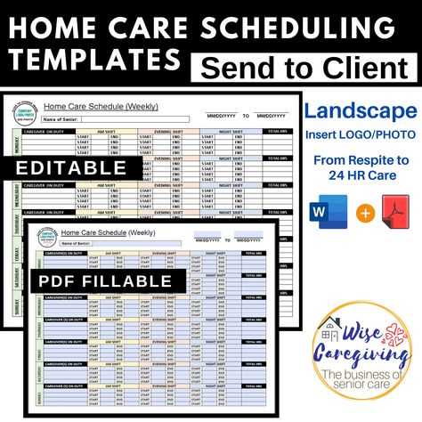 care calendar template