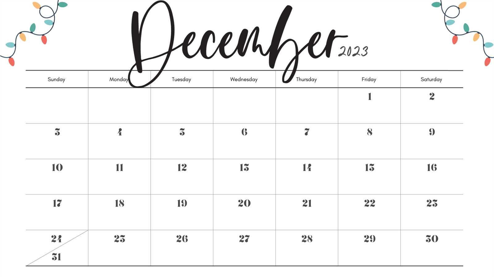 free cute calendar template