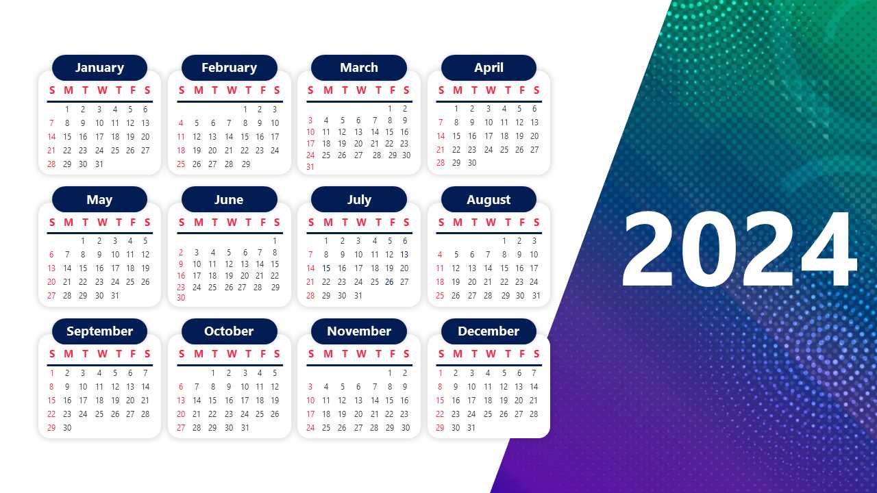 yearly calendar template powerpoint