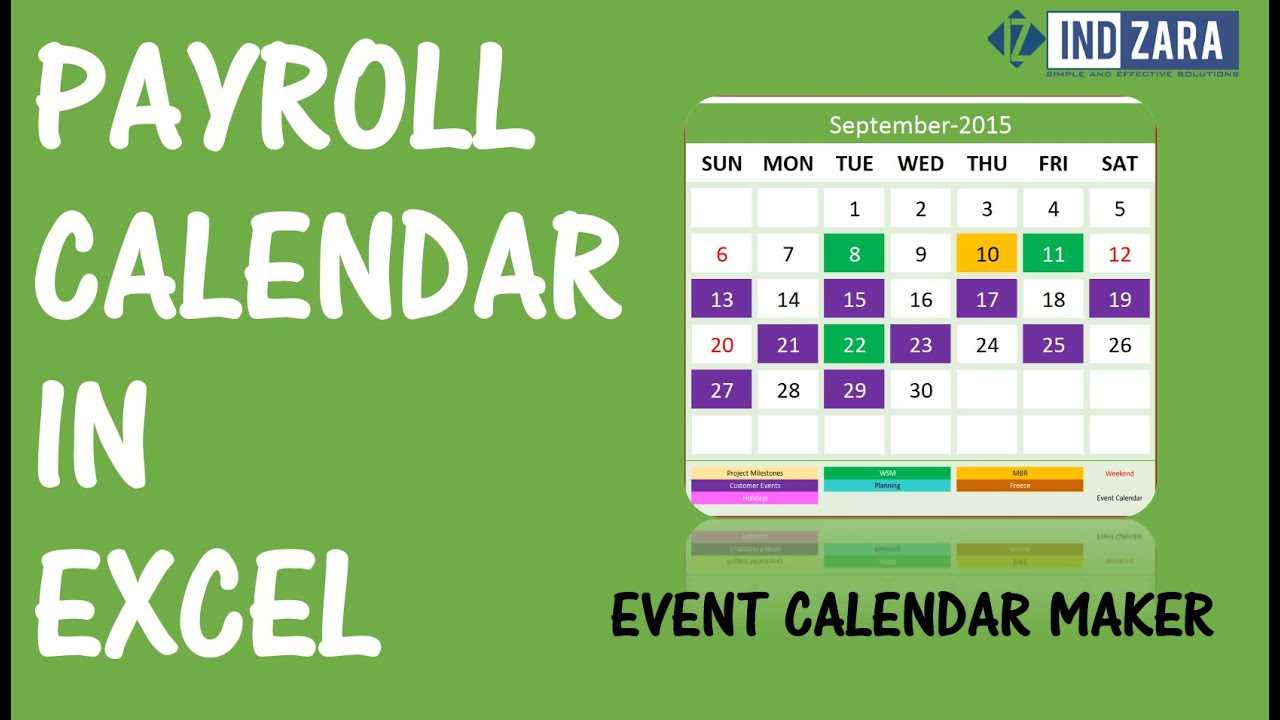 payroll calendar template