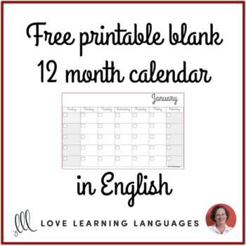 learning calendar template