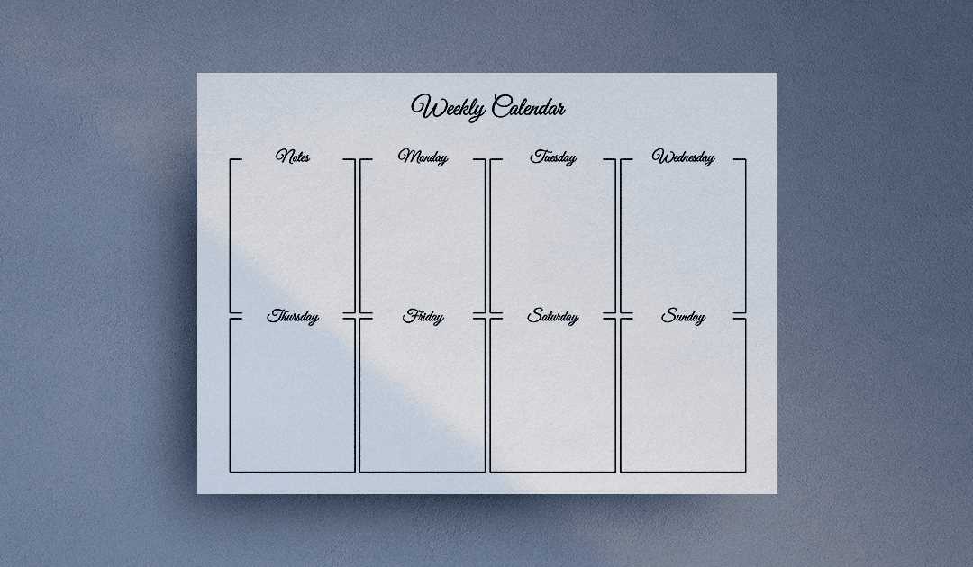 weekly am pm calendar template