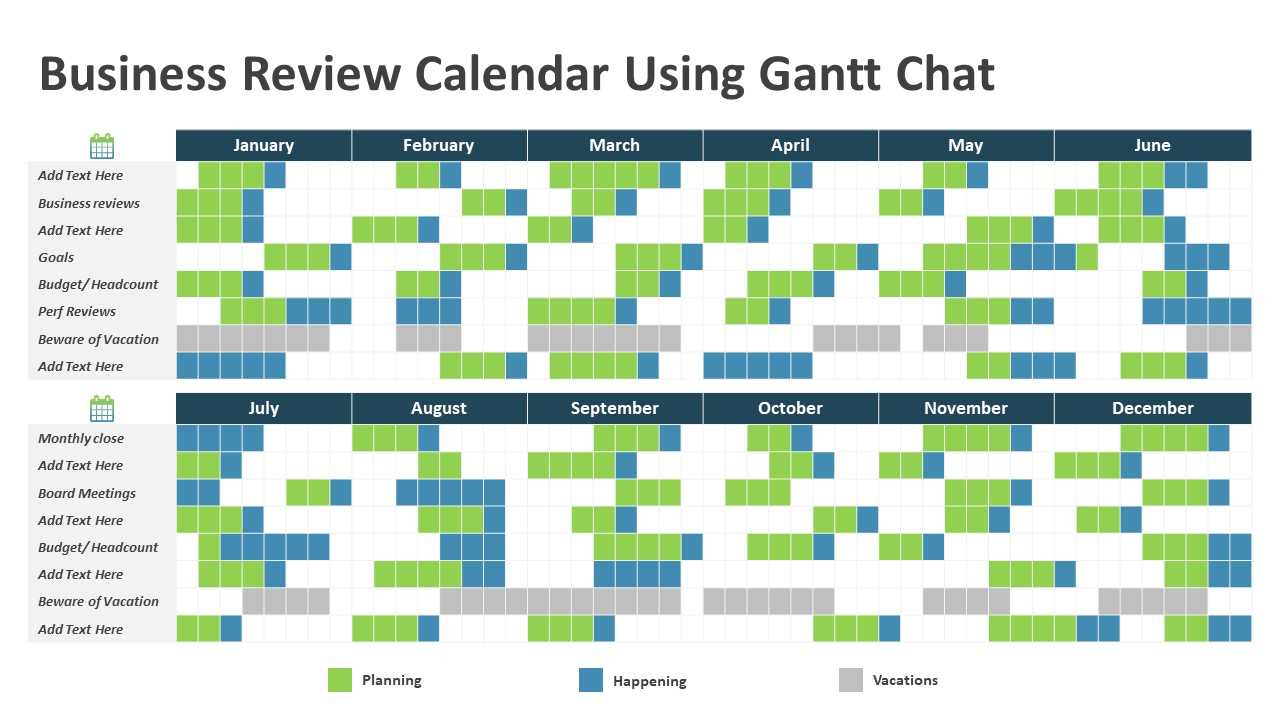 review calendar template