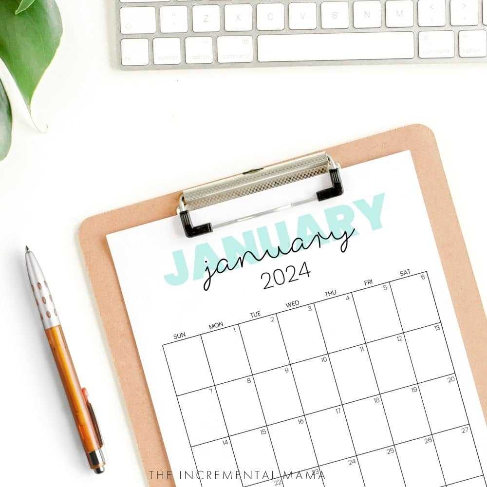 free cute calendar template