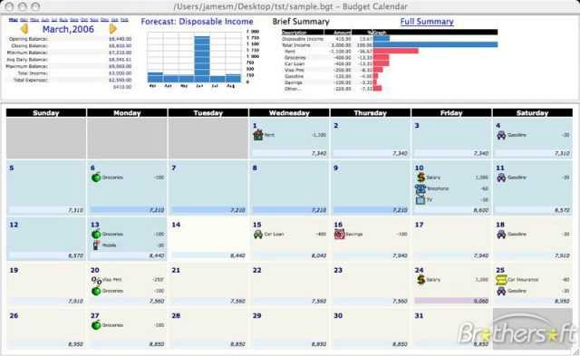 monthly expenses calendar template