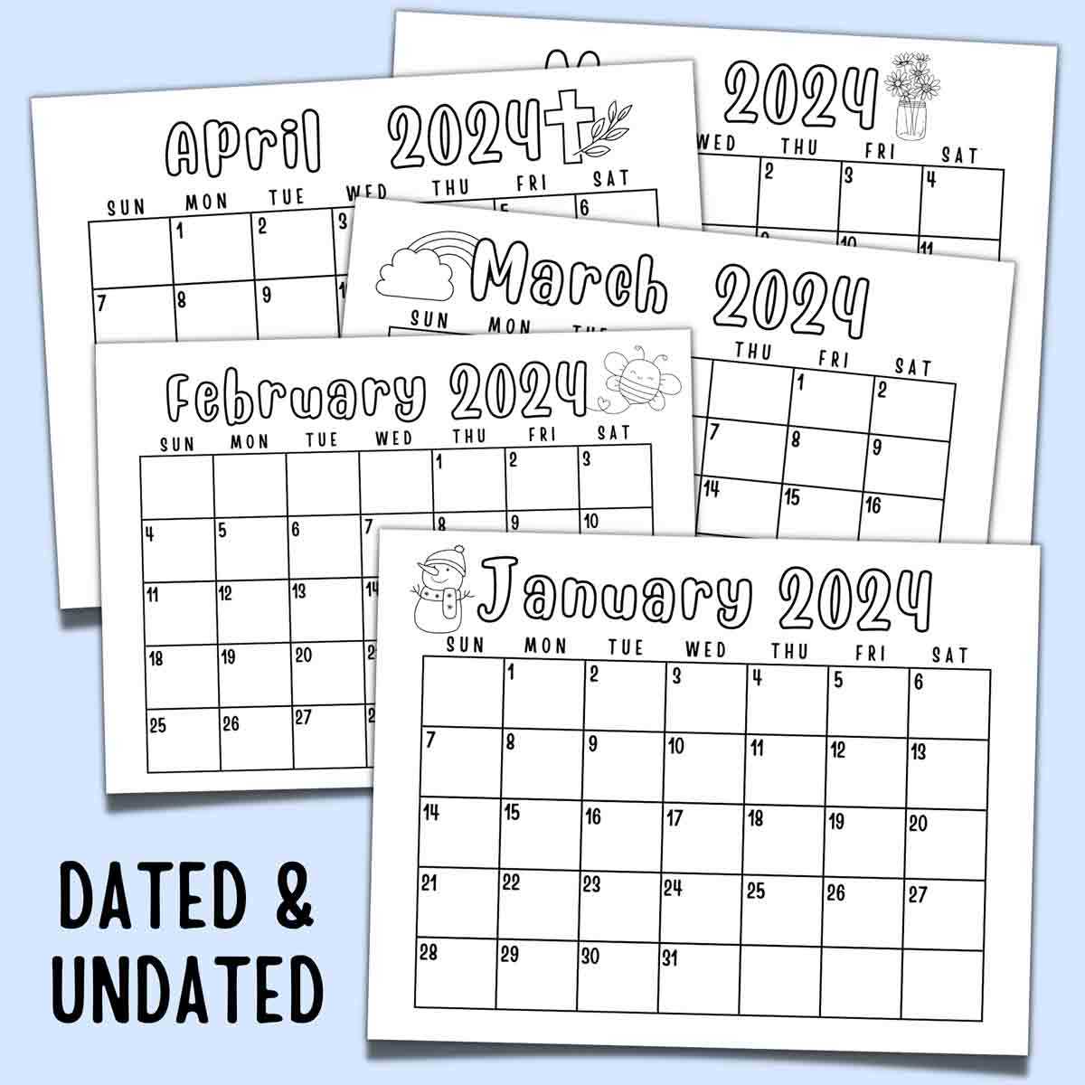 elementary calendar template