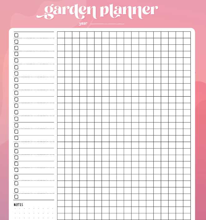 blank calendar template with notes