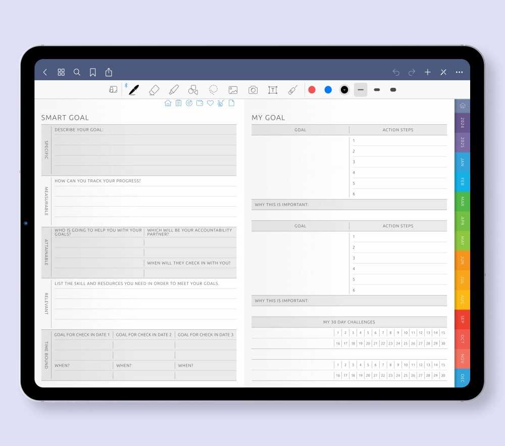 goodnotes calendar template 2025 free