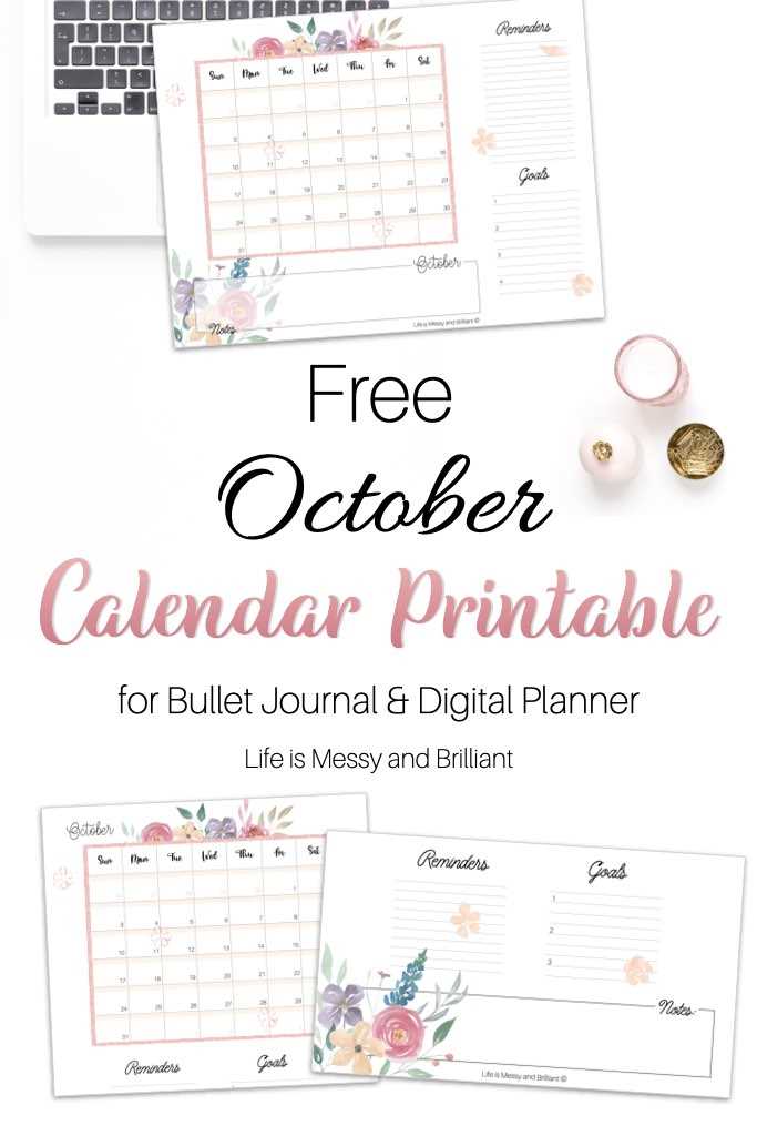 calendar template for bullet journal