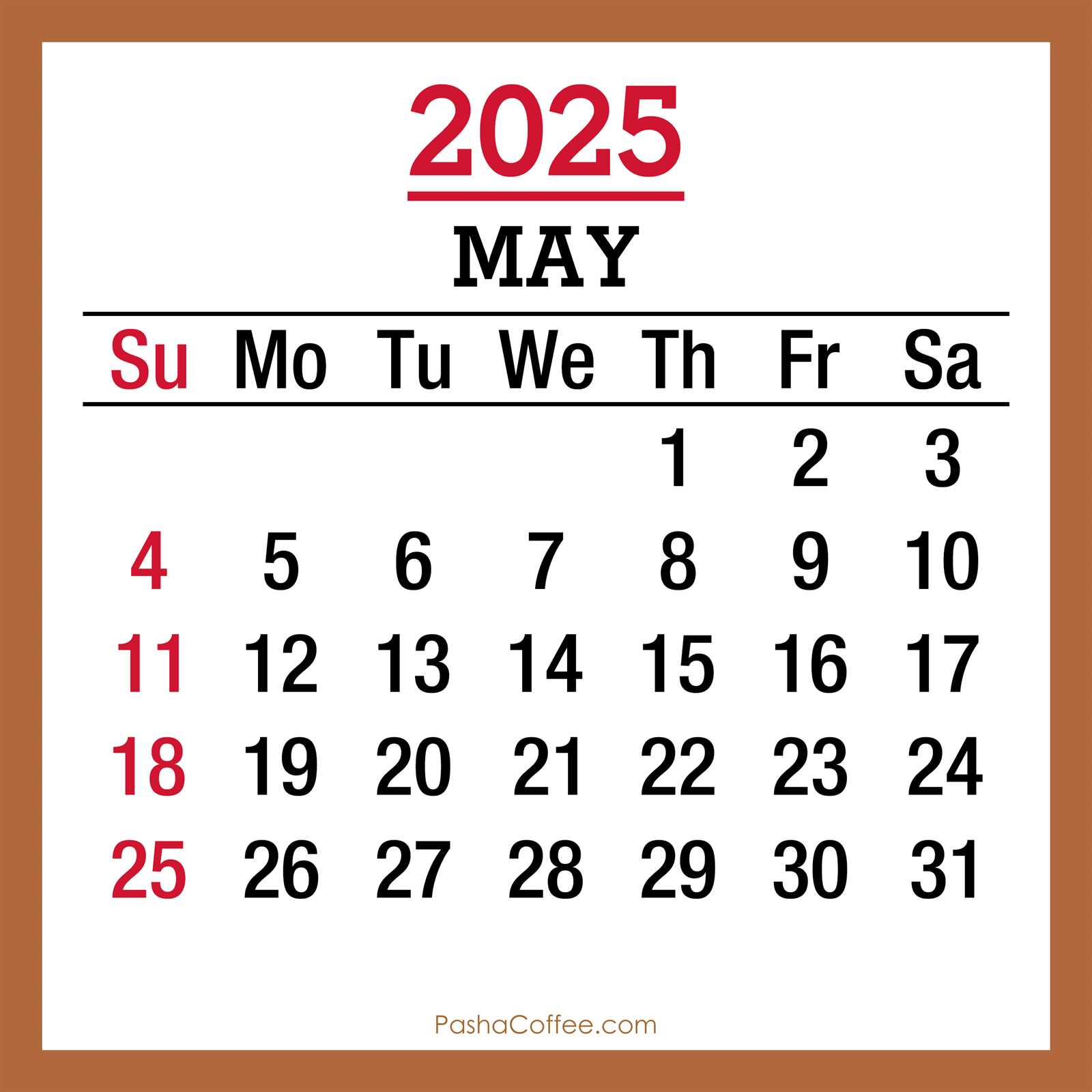 may 2025 template calendar