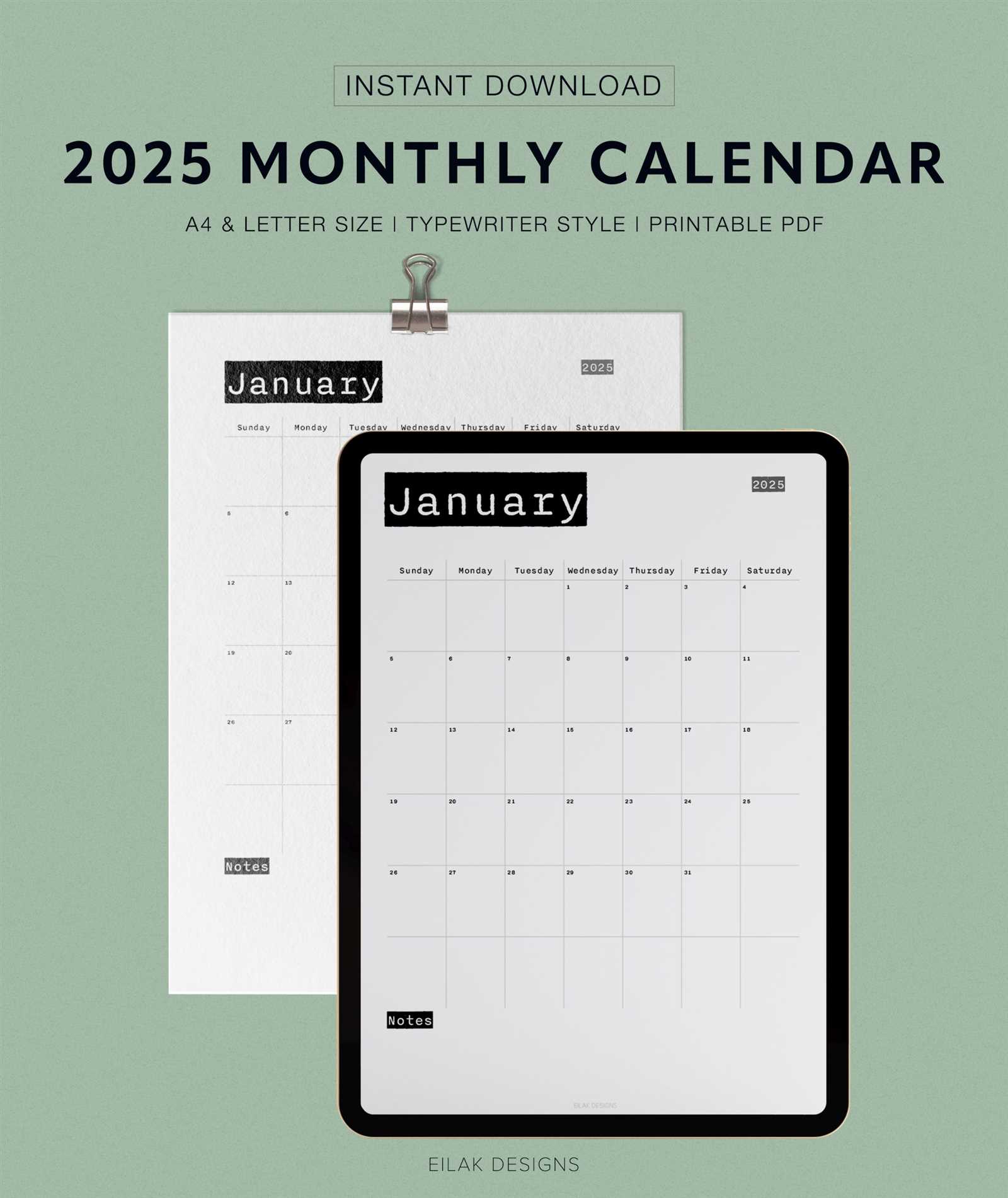 goodnotes free calendar template 2025