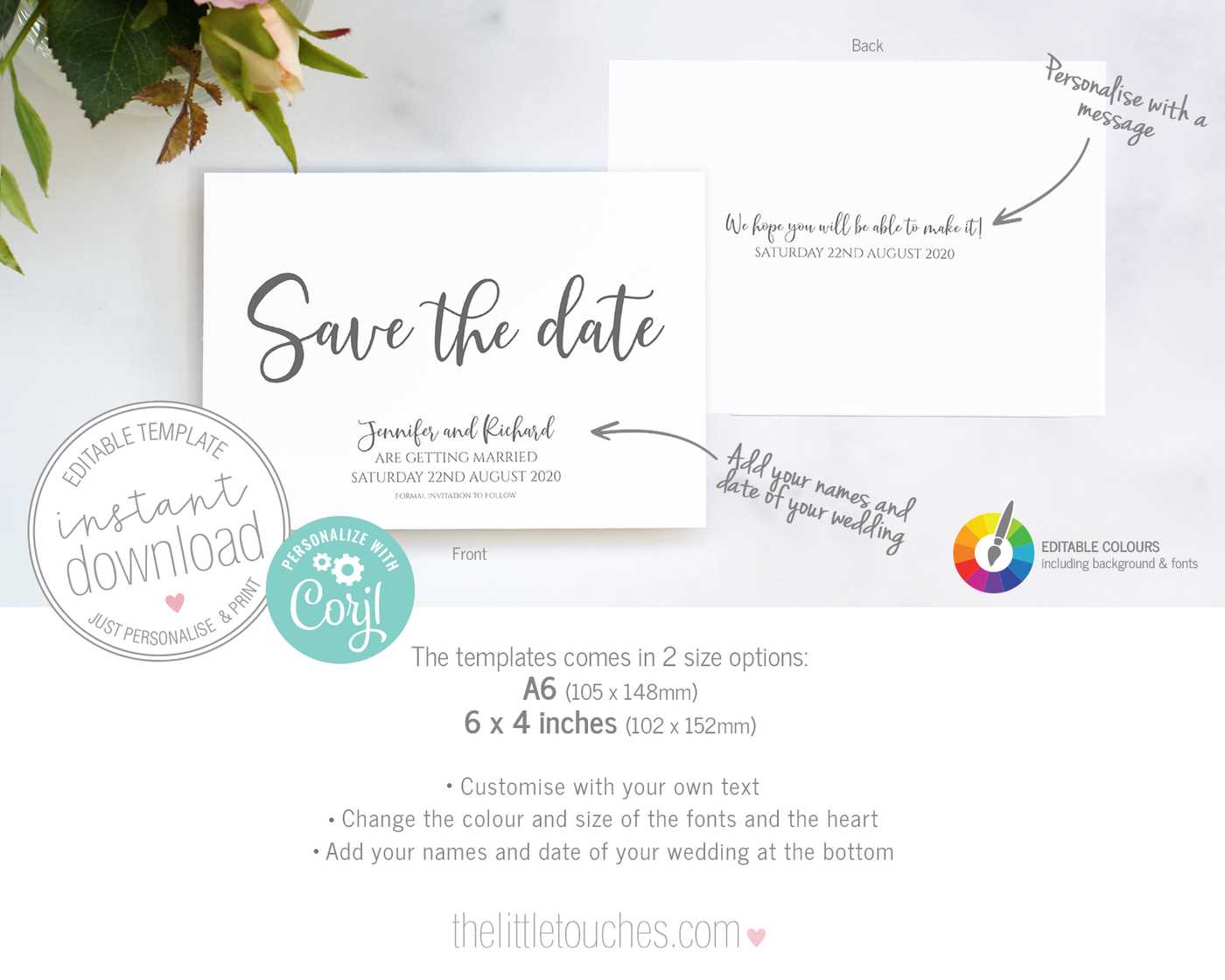 printable save the date calendar template