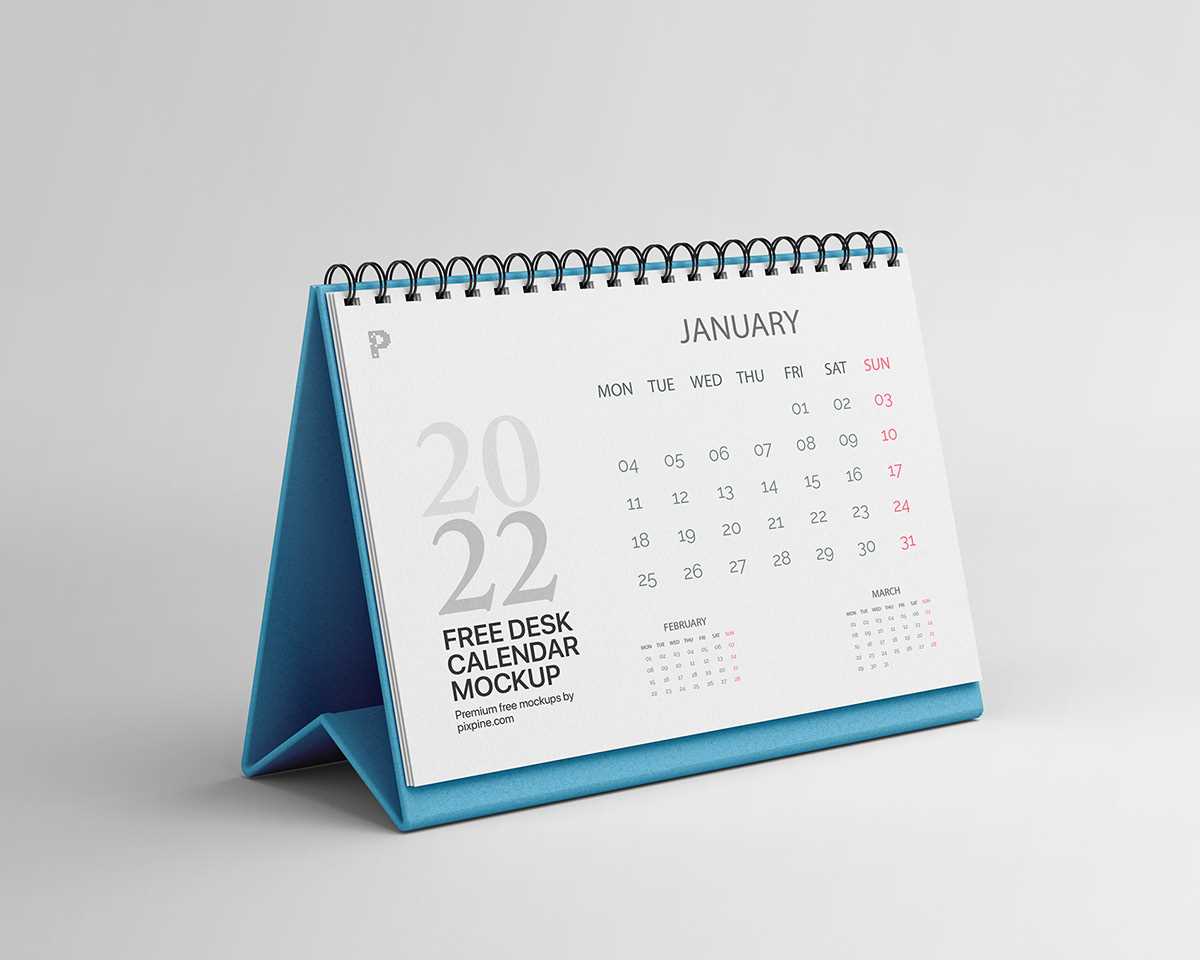 table top calendar template