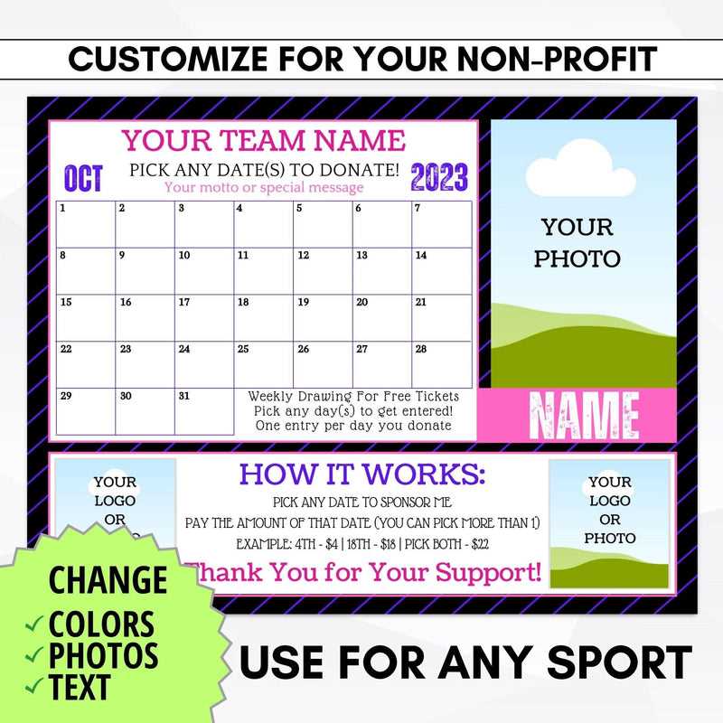 sponsorship calendar template