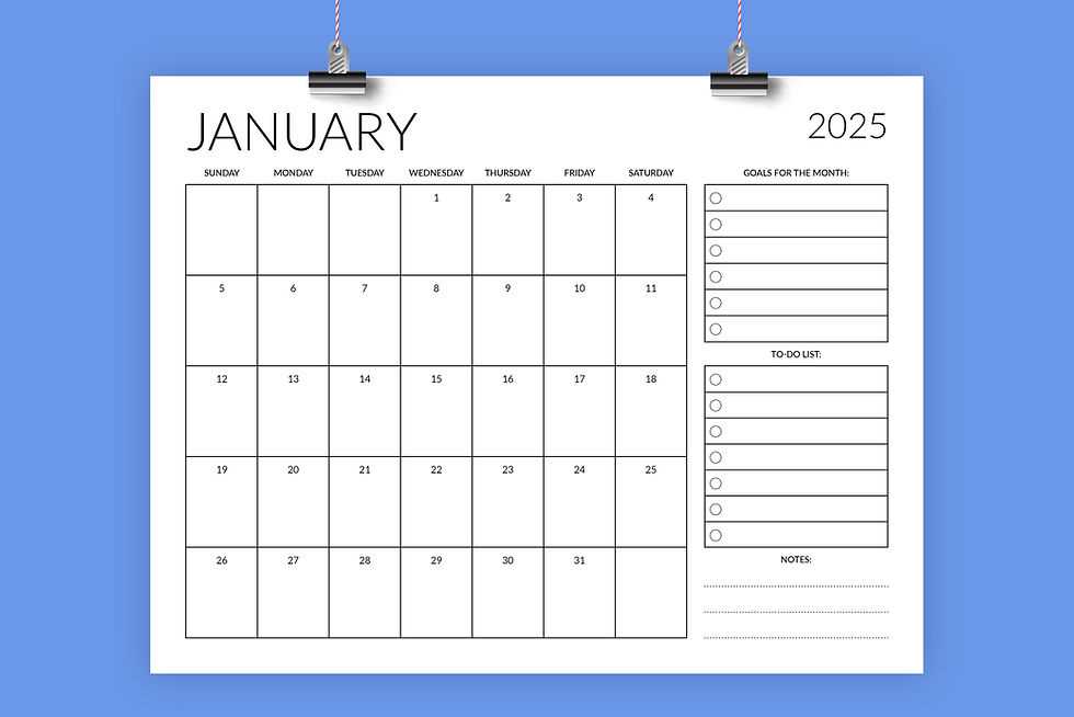 custom calendar template