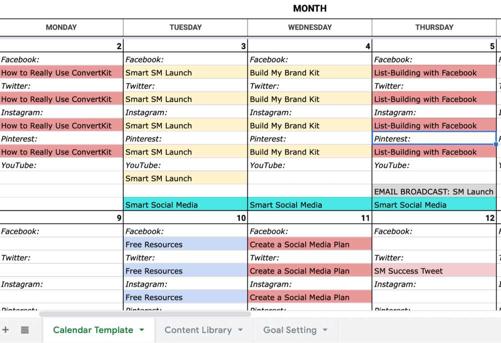 brand calendar template