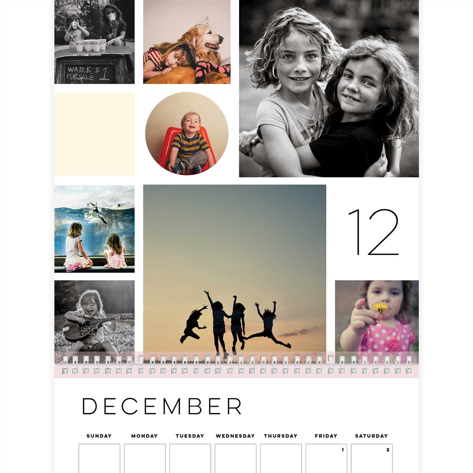 calendar collage template