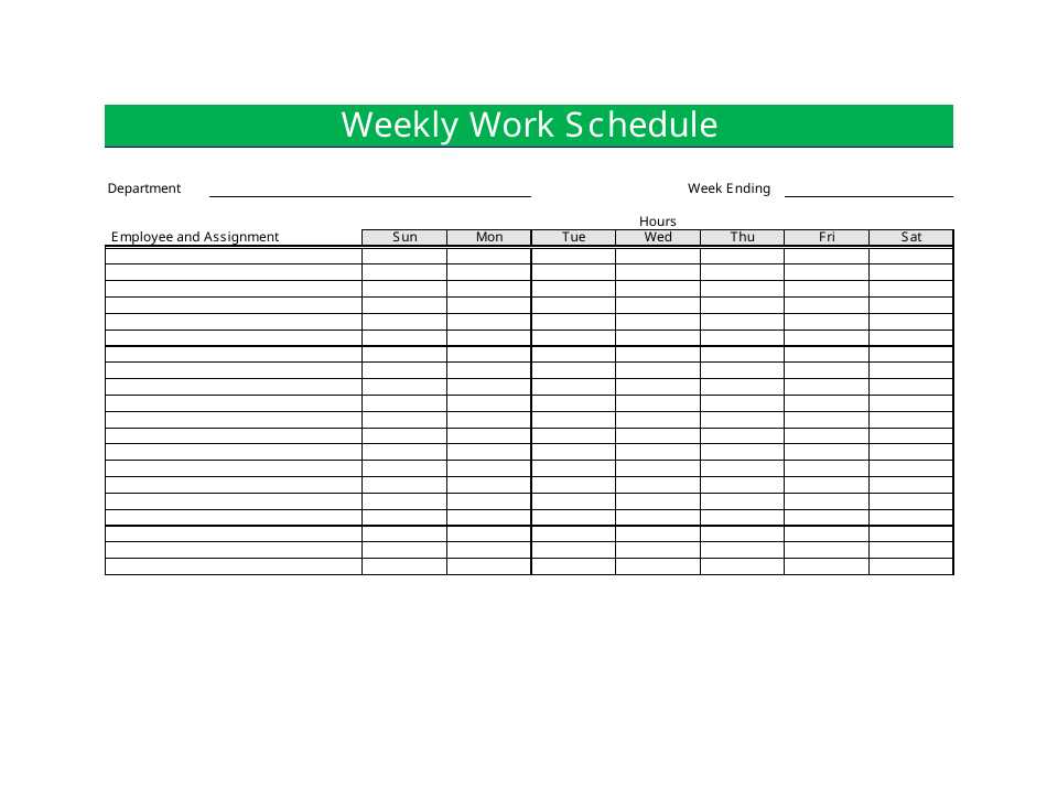 work calendar template