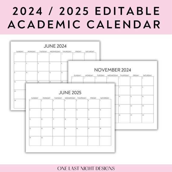 typable calendar template 2025