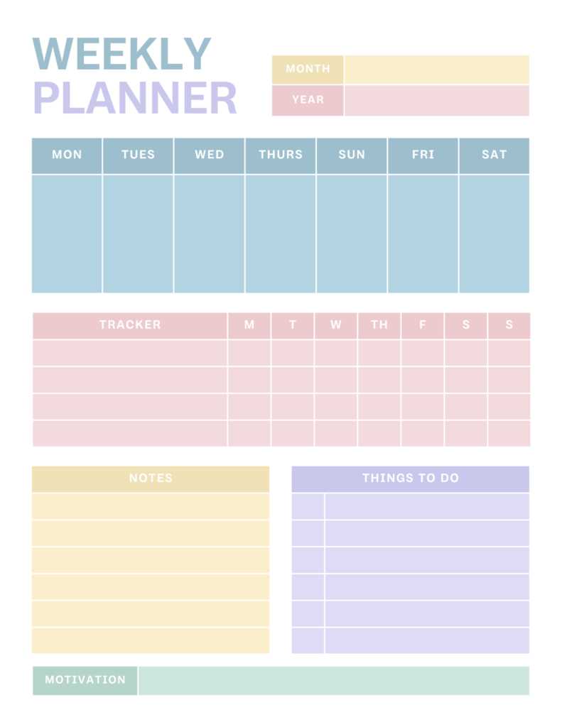 weekly outlook calendar template