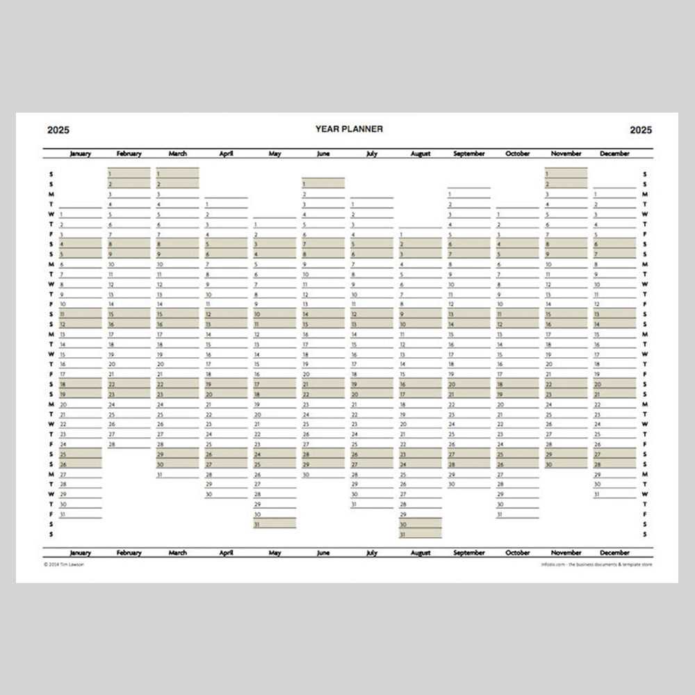 annual planning calendar template 2025