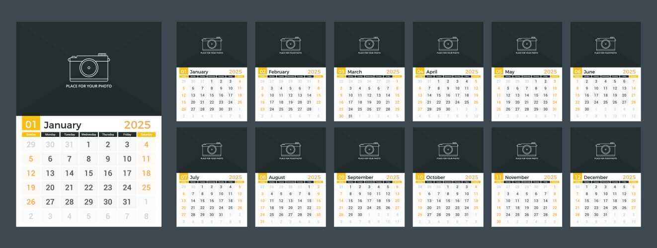 calendar illustrator template 2025