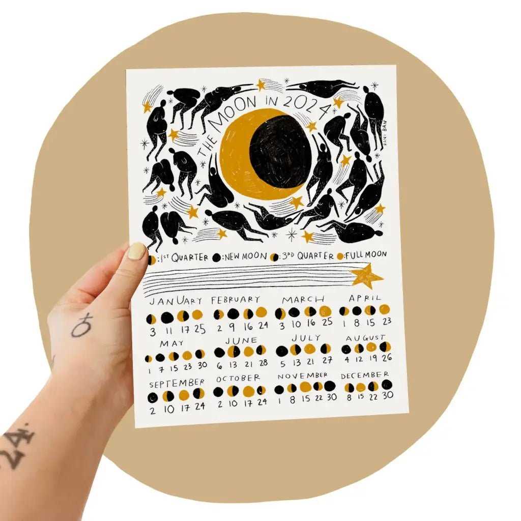 moon phase calendar template