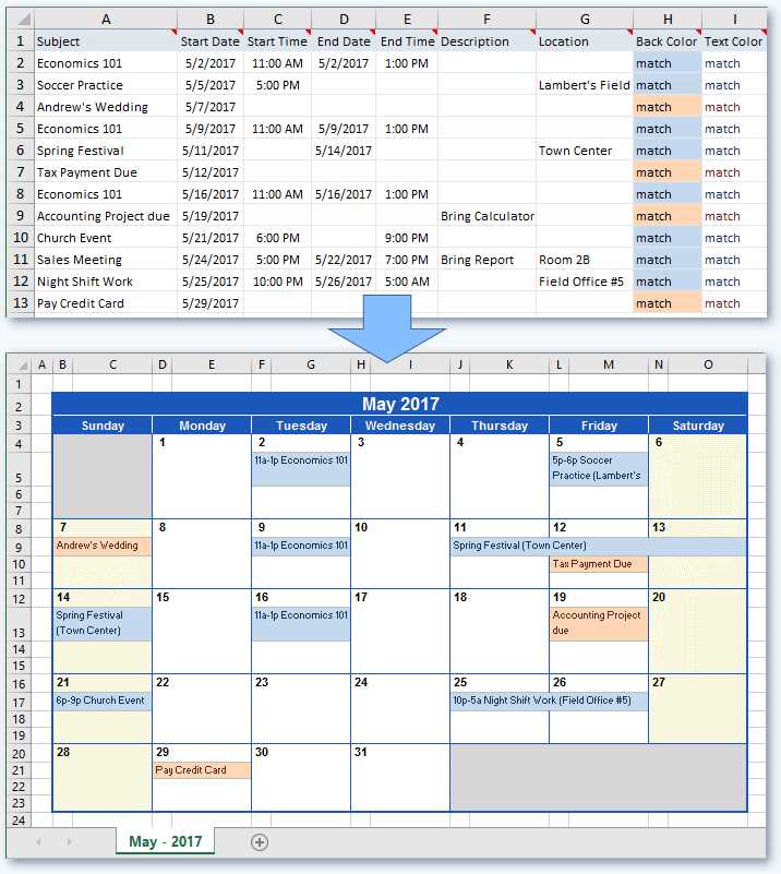 calendar csv template